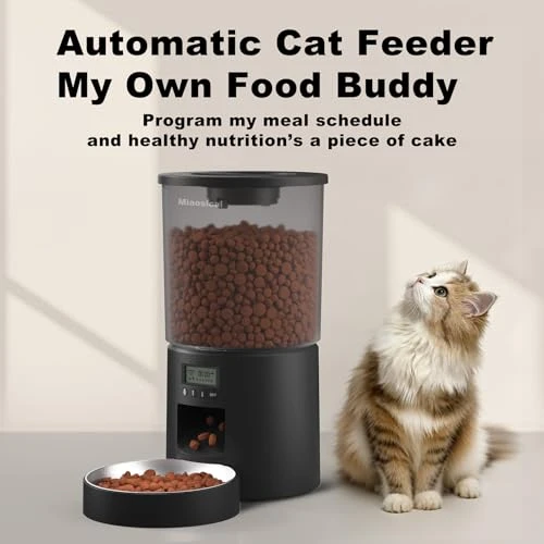 Automated Cat Feeder with Single Bowl — Automatic Pet Feeder, Miaosical