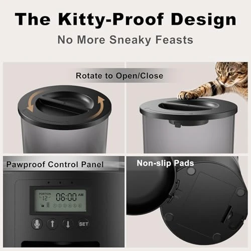 Automated Cat Feeder with Single Bowl — Automatic Pet Feeder, Miaosical
