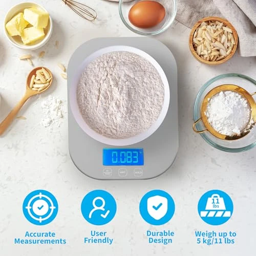 Digital Kitchen Scale for Cooking, Weight Loss, Calorie Tracking, Baking, Food Portion Control, and Meal Prep — Kitchen Gadgets, Smart Weigh