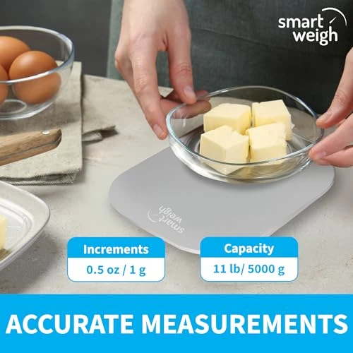 Digital Kitchen Scale for Cooking, Weight Loss, Calorie Tracking, Baking, Food Portion Control, and Meal Prep — Kitchen Gadgets, Smart Weigh