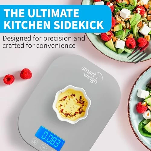Digital Kitchen Scale for Cooking, Weight Loss, Calorie Tracking, Baking, Food Portion Control, and Meal Prep — Kitchen Gadgets, Smart Weigh