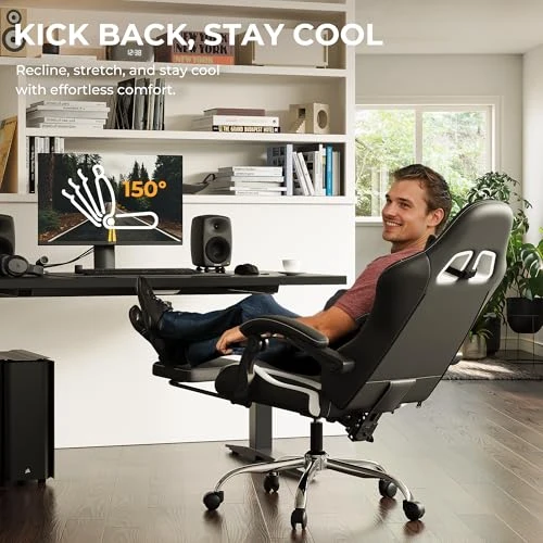 Ergonomic Gaming Chair with Footrest — Smart Chairs, Dowinx