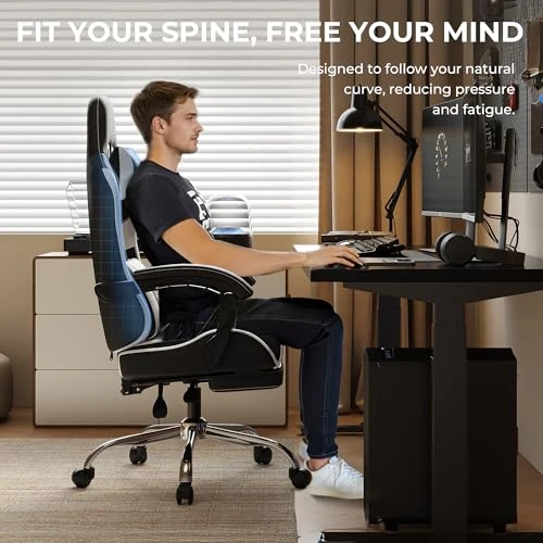 Ergonomic Gaming Chair with Footrest — Smart Chairs, Dowinx