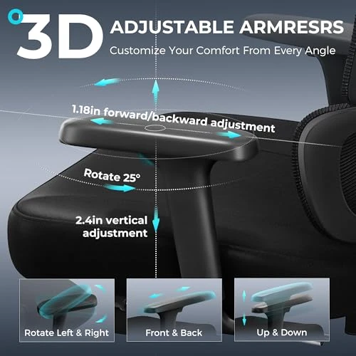 Ergonomic Office Chair with Footrest — Smart Chairs, TECHREST