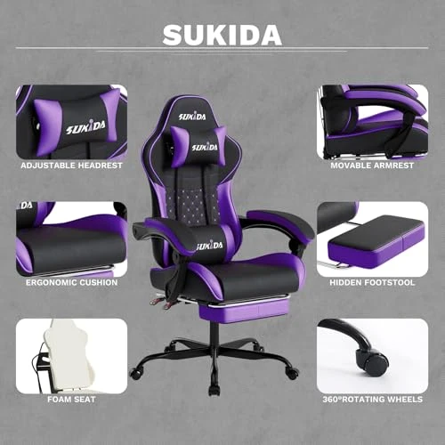 Ergonomic Video Gamer Chairs — Smart Chairs, SUKIDA