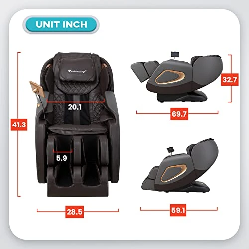 Full Body Zero Gravity SL Track Massage Chair Recliner with Smart Large Screen, Bluetooth Speaker, Built-in Heat... — Massage Chairs, PayLessHere