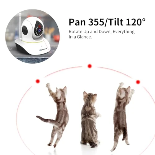 Pet Camera with Laser — Automatic Cat Toy, Vstarcam