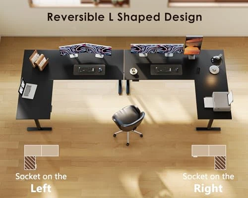Reversible L Shaped Electric Standing Desk — Standing Desk, OffiGo