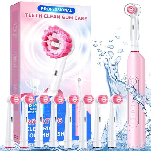 Rotating Electric Toothbrush with 8 Brush Heads — Electric Toothbrush, TEETHEORY