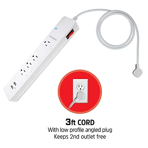 Smart Wi-Fi Power Strip with 4 Outlets and 2 USB Ports — Smart Plug, Energizer