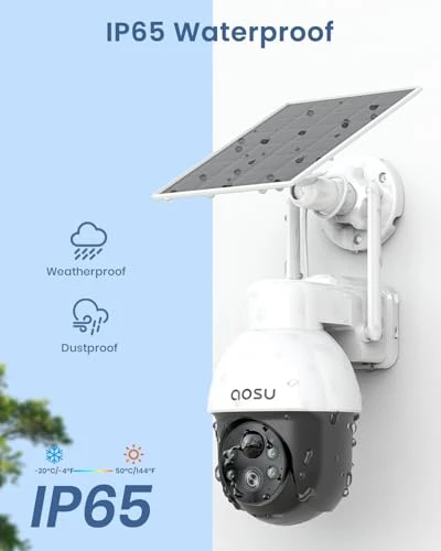 Solar Security Camera Wireless Outdoor — Security Camera, AOSU