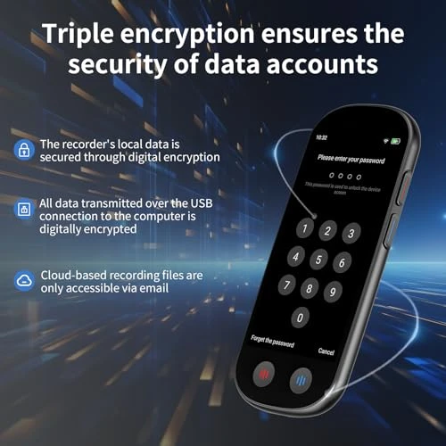 Voice Recorder with Playback and Transcription — Translator Device, Mipeggy