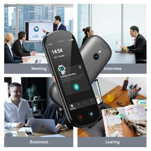 Voice Recorder with Playback and Transcription — Translator Device, Mipeggy