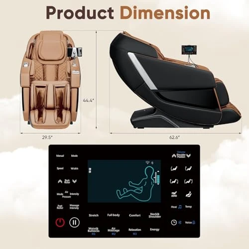Zero Gravity Full Body Massage Chair with SL-Track, Heating & AI Voice Control — Massage Chairs, Homall