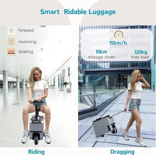 Electric Luggage with Seat and LED Light — Smart Luggage, Espeksvika