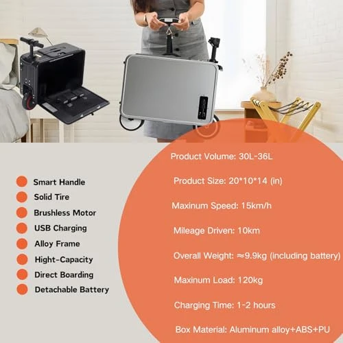 Electric Luggage with Seat and LED Light — Smart Luggage, Espeksvika