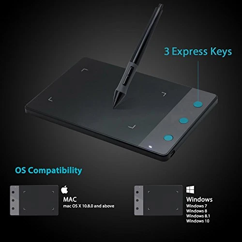 Graphics Drawing Tablet Signature Pad with Digital Stylus and Express Keys — Drawing Tablet, Huion