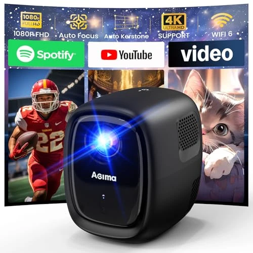Mini Projector with WiFi 6 and Bluetooth 5.2 — Smart Projector, AGIMA