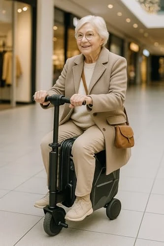 Ride-On Smart Suitcase Scooter — Smart Luggage, Generic