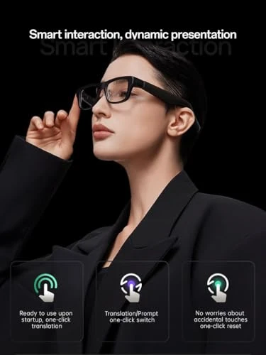 Smart Glasses with AR Display, Invisible Teleprompter & AI Real-Time Translation — Smart Glasses, Domars