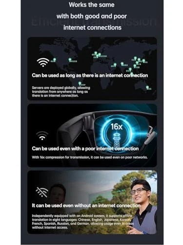 Smart Glasses with AR Display, Invisible Teleprompter & AI Real-Time Translation — Smart Glasses, Domars