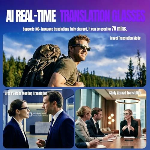 Smart Glasses with HD Camera, AI Assistant, AR Display, and Bone Conduction Speakers — Smart Glasses, UouNeaCo