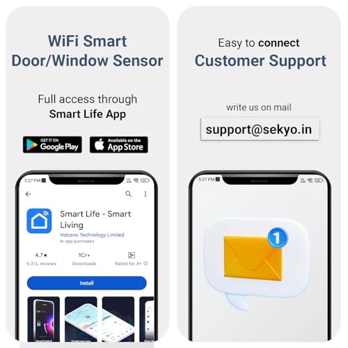 Smart WiFi Door and Window Sensor — Motion Sensor, Sekyo