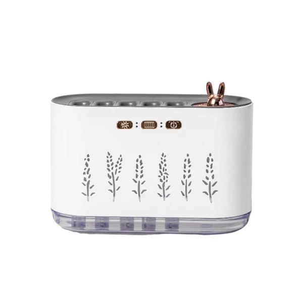 Quiet Air Humidifier with 5-Nozzle Spray, 7-Color Mood Lighting, Smart Voice-Controlled Aromatherapy — Essential Oil Diffuser, Tevorex