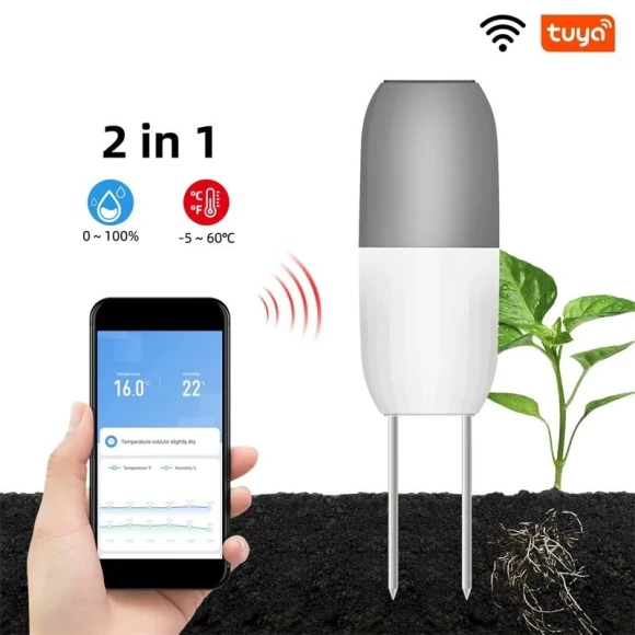 Soil Temperature and Humidity Sensor — Soil Moisture Sensor