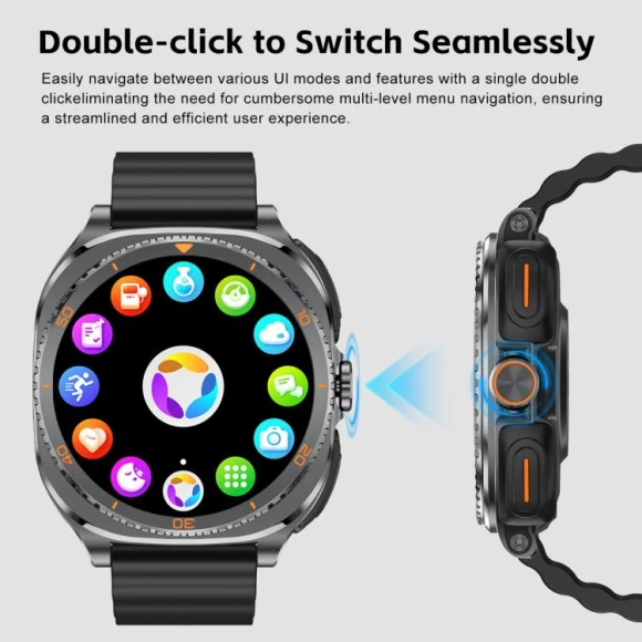 1.53-inch Display 2-in-1 Smart Sports Watch with TWS Bluetooth Earphones — Fitness Tracker