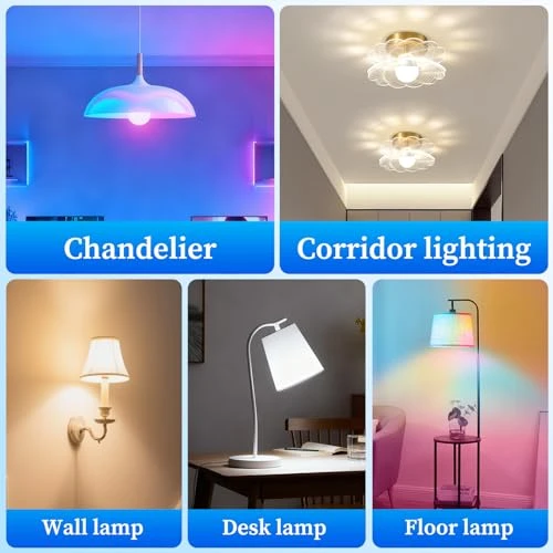 Color Changing Dimmable Smart WiFi and Bluetooth Light Bulbs — Smart Light Bulb, Meliya