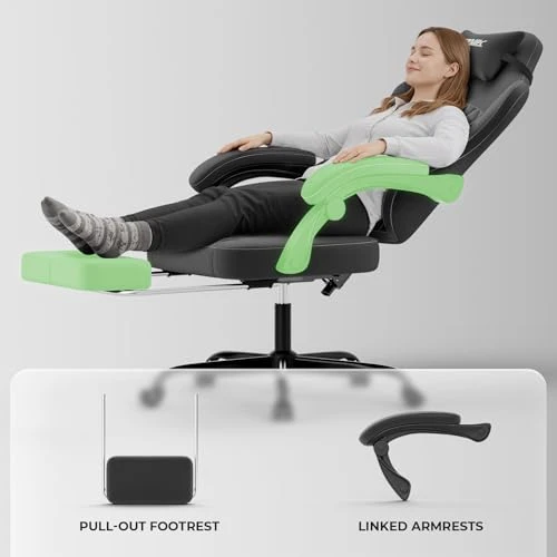 Ergonomic Gaming Chair with Lumbar Massage — Smart Chairs, NIONIK