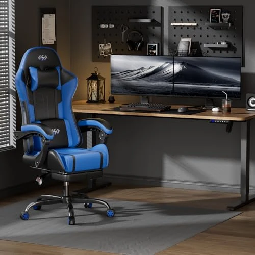Ergonomic Gaming Chair with Massage Lumbar Support — Smart Chairs, HLDIRECT