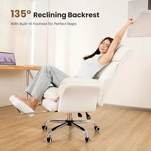 Office Chair with Flip Armrests and Foot Rest — Smart Chairs, HOMRELEXA