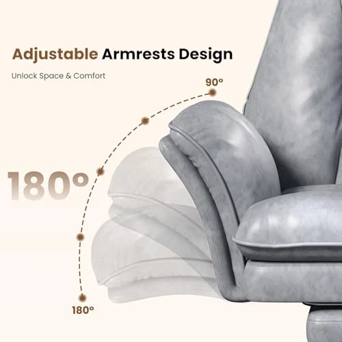 Office Chair with Flip Armrests and Foot Rest — Smart Chairs, HOMRELEXA