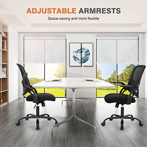 Office Computer Desk Chair, Ergonomic Mid-Back Mesh Rolling Work Swivel Task Chair with Wheels, Comfortable Lumbar... — Smart Chairs, Sweetcrispy