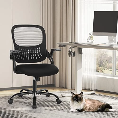 Office Computer Desk Chair, Ergonomic Mid-Back Mesh Rolling Work Swivel Task Chair with Wheels, Comfortable Lumbar... — Smart Chairs, Sweetcrispy