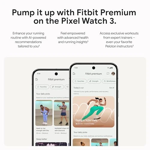 Pixel Watch 3 (41mm) 2024 Model - Android Smartwatch, Heart Rate Tracking, Fitbit Advanced Running, Fitness Insights,... — Smart Watch, Google
