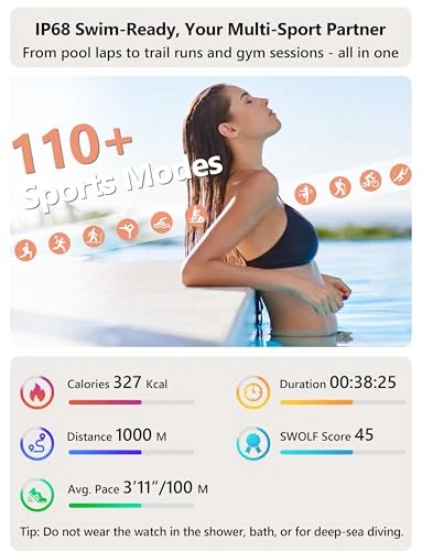 Smart Watch with Alexa, Health Monitoring, and Fitness Tracking — Smart Watch, LODIMEKE