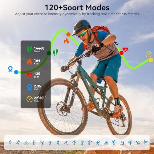 Smart Watch with HD Touchscreen and Bluetooth Calling — Fitness Tracker, Jacoosa