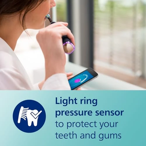 Electric Toothbrush with App, Pressure Sensor, Brush Head Detection, 4 Brushing Modes, 3 Intensity Levels — Electric Toothbrush, Philips