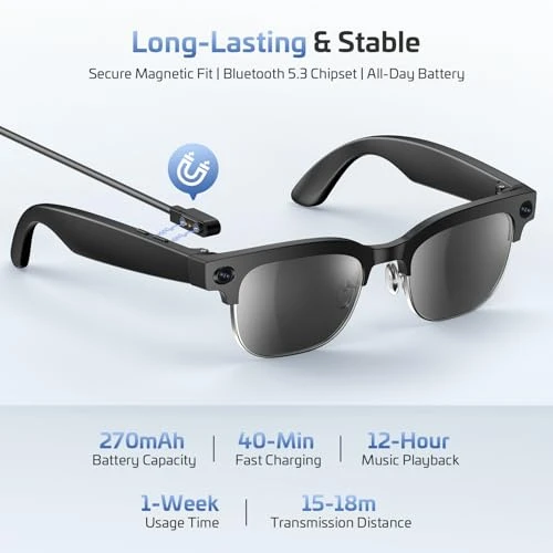 Smart Glasses with Camera and AI Voice Control — Smart Glasses, BooaBei