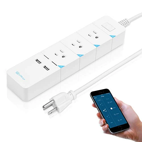 Smart Power Strip with Wi-Fi, Surge Protection, and Voice Control — Smart Plug, TORCHSTAR