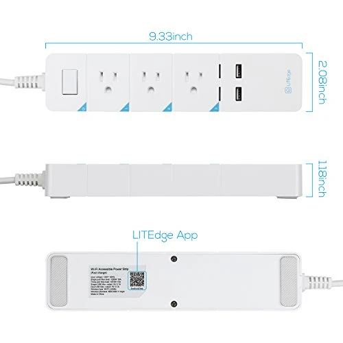 Smart Power Strip with Wi-Fi, Surge Protection, and Voice Control — Smart Plug, TORCHSTAR
