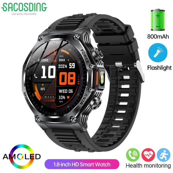 Smart Watch with LED Flashlight — Smart Watch, SACOSDING