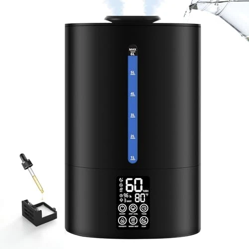 6 Gallon Humidifier with Cool and Warm Mist — Essential Oil Diffuser, Coolfiqu