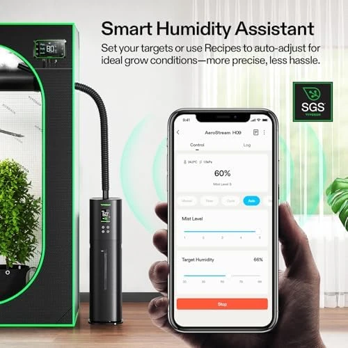 Intelligent Wi-Fi Humidifier with Temperature and Humidity Probe — Humidifier, VIVOSUN