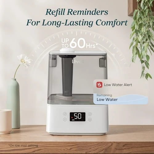 Large Room Cool Mist Humidifier with Essential Oil Diffuser — Humidifier, LEVOIT