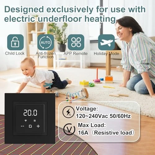 Programmable Thermostat for Electric Radiant Floor Heating — Smart Thermostat, HEATIT