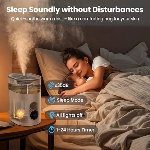 Quiet Top Fill Cool & Warm Mist Humidifier — Humidifier, GloryAir